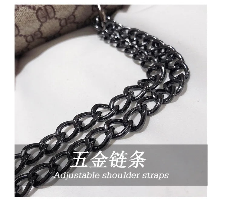 Luxury Bag 2025 New Trendy Fashion Dionysus Bag Retro Print Mini Shoulder Crossbody Chain Women's Bag