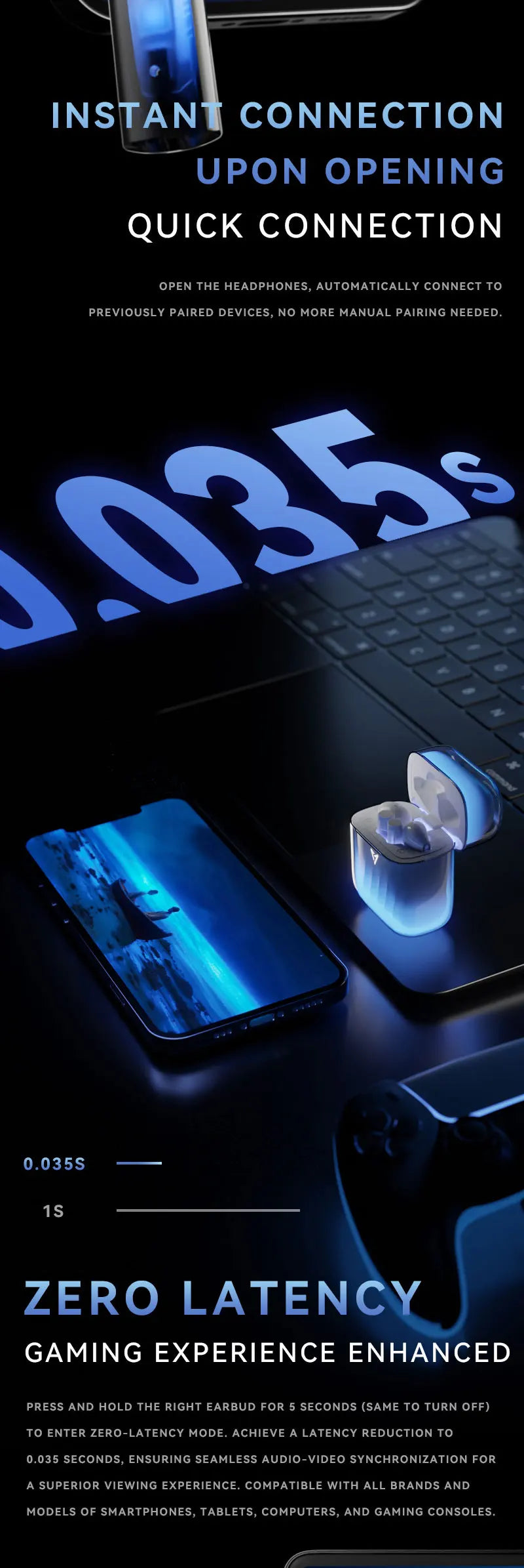 LIUP Pods LP1 luminous quicksand earphone glows in the dark. Low-delay wireless ENC noise reduction Bluetooth headset headphones