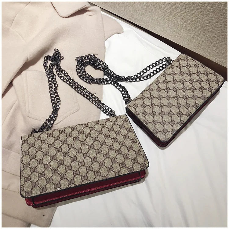 Luxury Bag 2025 New Trendy Fashion Dionysus Bag Retro Print Mini Shoulder Crossbody Chain Women's Bag