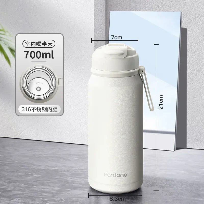 1000ML Thermos Bottle Cup with Magnetic Tea Infuser Stainless Steel Coffee Vacuum Bottle Keep Cold Hot Business Gift