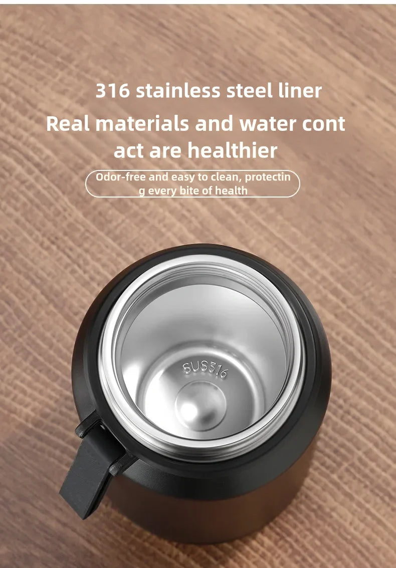 1000ML Thermos Bottle Cup with Magnetic Tea Infuser Stainless Steel Coffee Vacuum Bottle Keep Cold Hot Business Gift