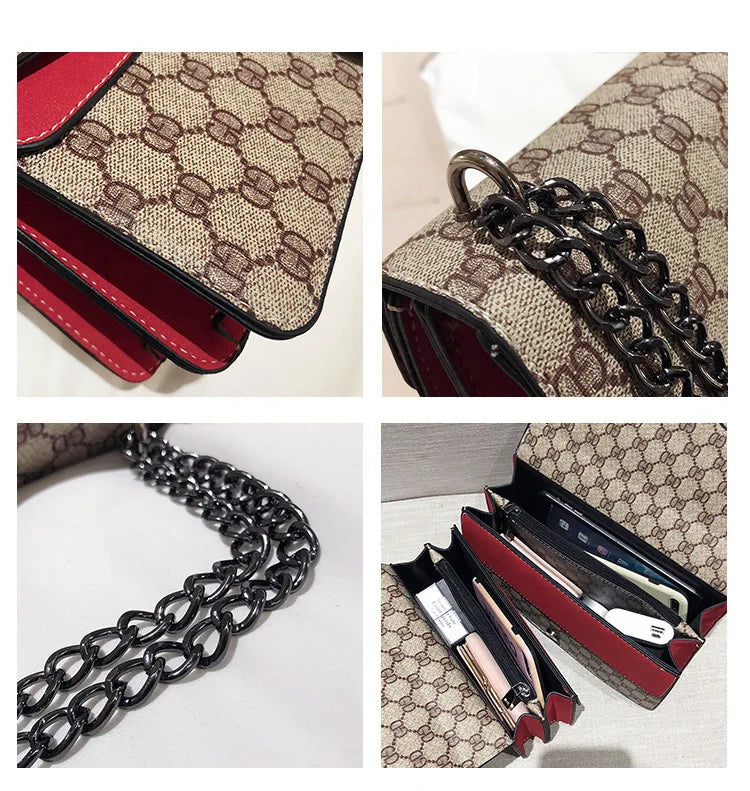 Luxury Bag 2025 New Trendy Fashion Dionysus Bag Retro Print Mini Shoulder Crossbody Chain Women's Bag