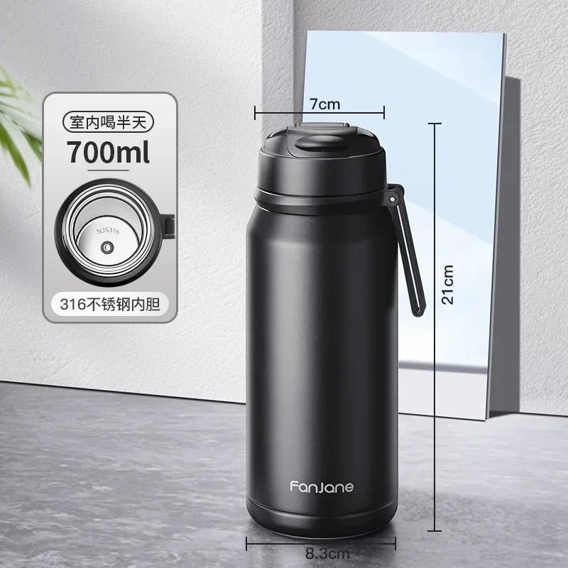 1000ML Thermos Bottle Cup with Magnetic Tea Infuser Stainless Steel Coffee Vacuum Bottle Keep Cold Hot Business Gift