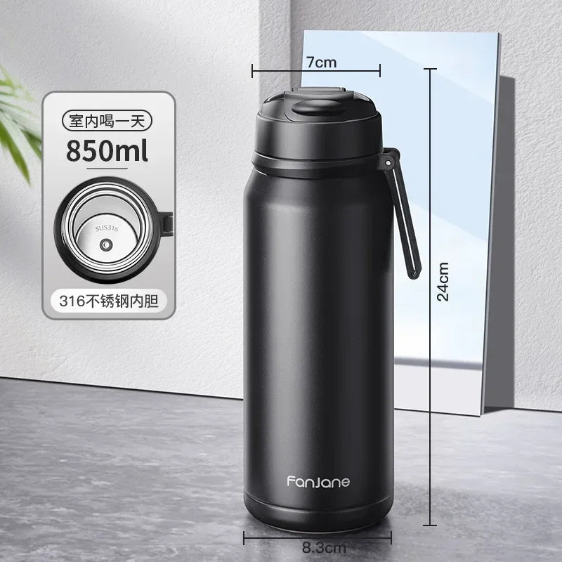 1000ML Thermos Bottle Cup with Magnetic Tea Infuser Stainless Steel Coffee Vacuum Bottle Keep Cold Hot Business Gift