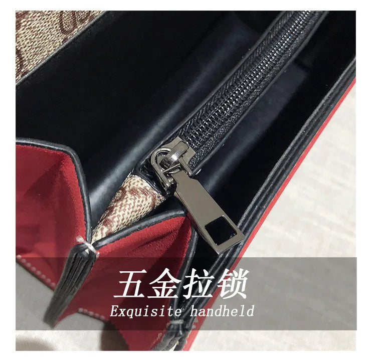 Luxury Bag 2025 New Trendy Fashion Dionysus Bag Retro Print Mini Shoulder Crossbody Chain Women's Bag