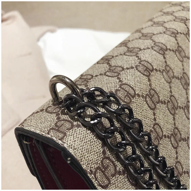 Luxury Bag 2025 New Trendy Fashion Dionysus Bag Retro Print Mini Shoulder Crossbody Chain Women's Bag