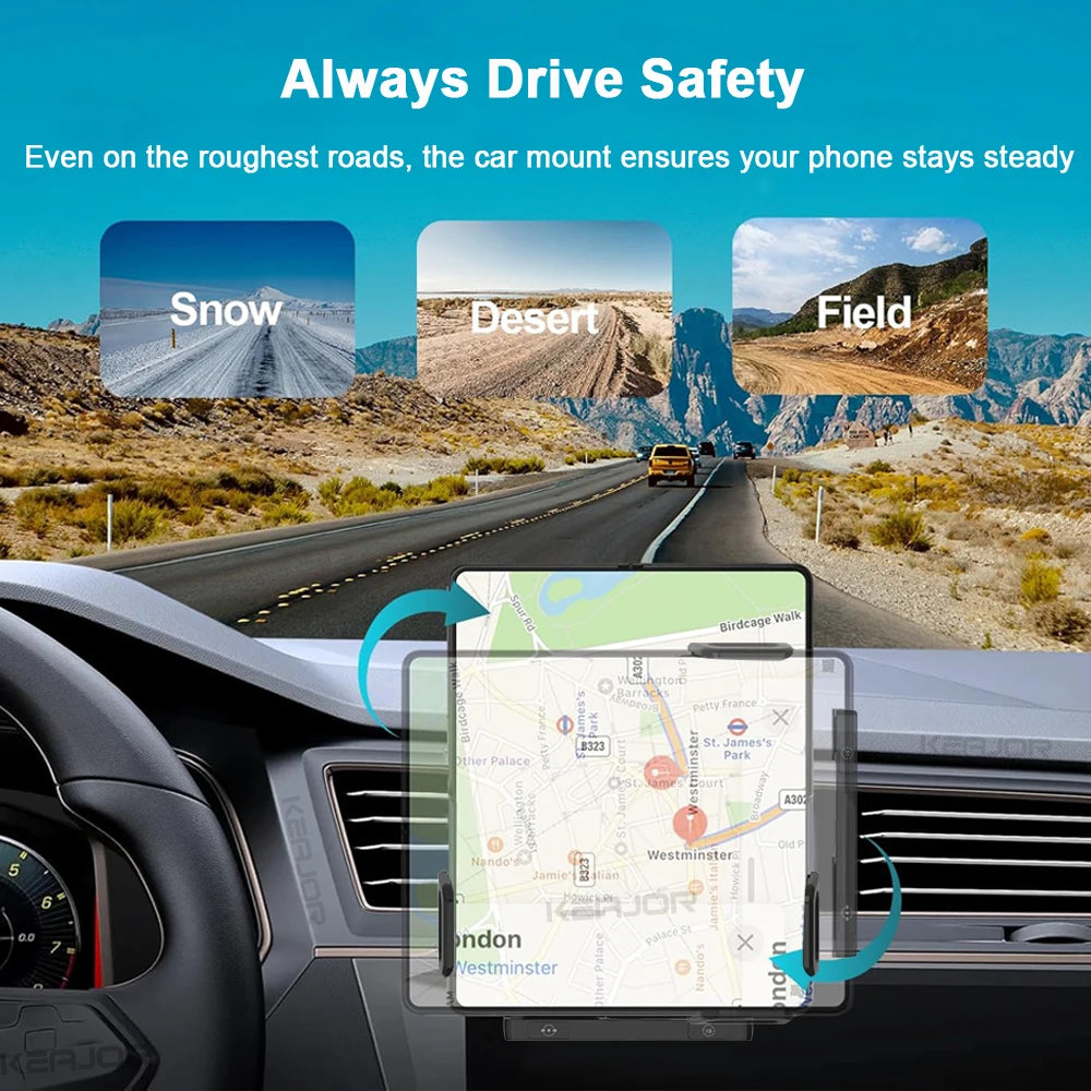 Car Wireless Charger for Samsung Galaxy Z Fold 6/5/4 Flip 4/3 S24 S23 Wireless Car Charger Dual Coil Fast Charging Car Air Vents