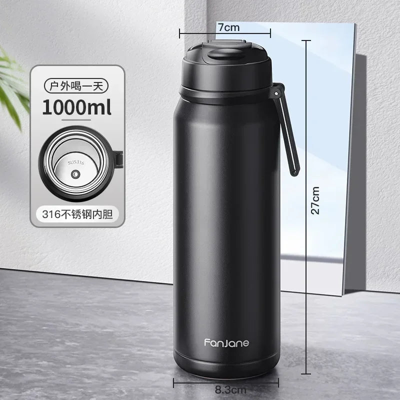 1000ML Thermos Bottle Cup with Magnetic Tea Infuser Stainless Steel Coffee Vacuum Bottle Keep Cold Hot Business Gift