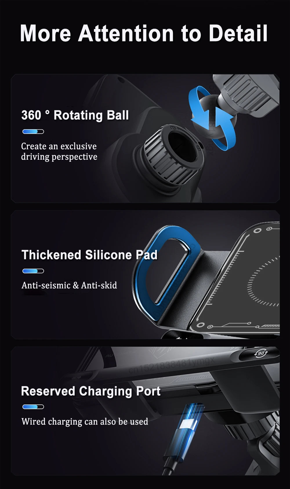 Car Wireless Charger for Samsung Galaxy Z Fold 6/5/4 Flip 4/3 S24 S23 Wireless Car Charger Dual Coil Fast Charging Car Air Vents