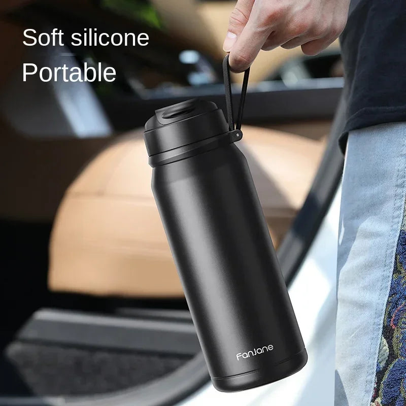 1000ML Thermos Bottle Cup with Magnetic Tea Infuser Stainless Steel Coffee Vacuum Bottle Keep Cold Hot Business Gift