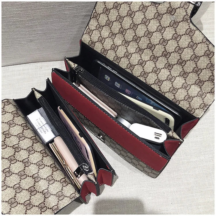 Luxury Bag 2025 New Trendy Fashion Dionysus Bag Retro Print Mini Shoulder Crossbody Chain Women's Bag