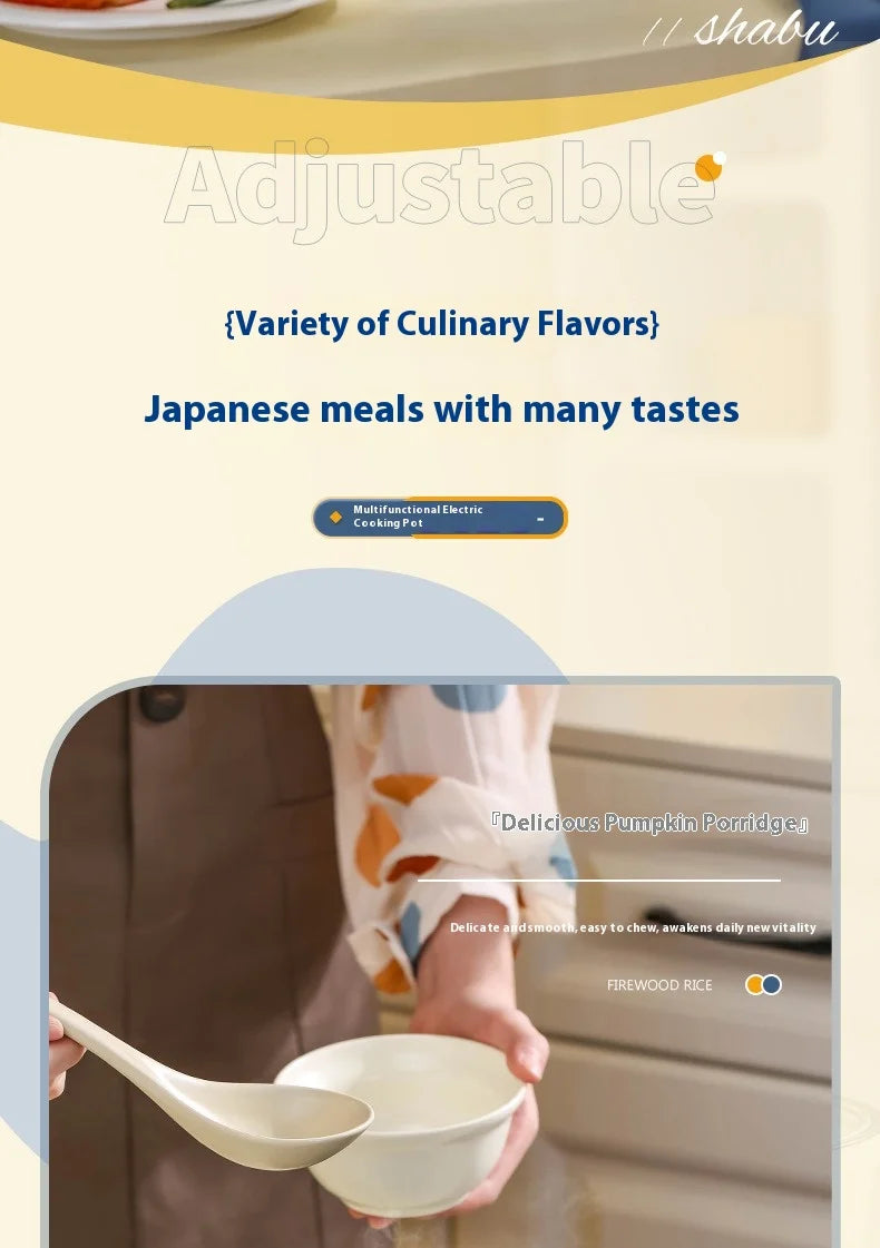 220V Multifunctional Mini Electric Cooker Home Use Stainless Steel Student Dormitory Bedroom 1.8L Cooking Pot Small Fryer Pot