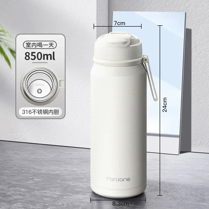 1000ML Thermos Bottle Cup with Magnetic Tea Infuser Stainless Steel Coffee Vacuum Bottle Keep Cold Hot Business Gift