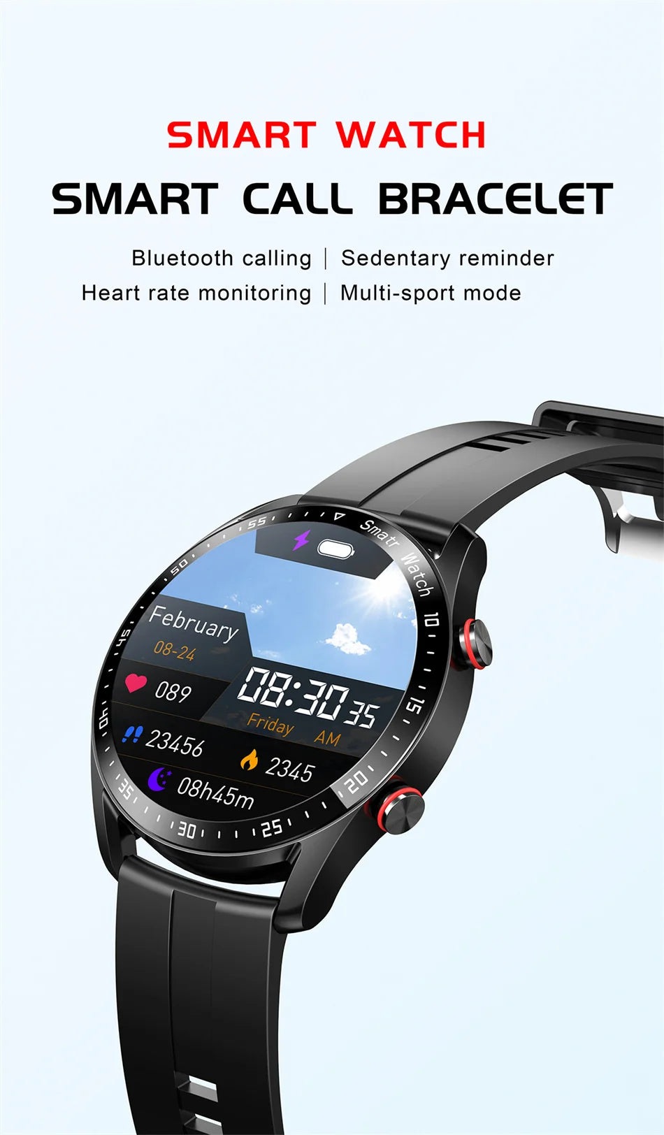 2025 New Outdoor Sports Smart Watch Men GT Series 1.53 inch AMOLED Screen Sports Watch ECG+PPG Health Smartwatch Man For Huawei