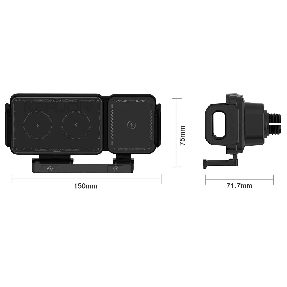 Car Wireless Charger for Samsung Galaxy Z Fold 6/5/4 Flip 4/3 S24 S23 Wireless Car Charger Dual Coil Fast Charging Car Air Vents