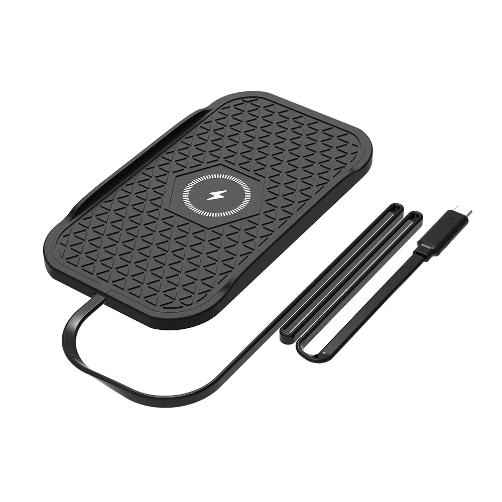 Bonola Silicone Car Wireless Charger Non-Slip Pad for iPhone 16/15/14/13/12 Series Induction Fast Wireless Charging for Samsung