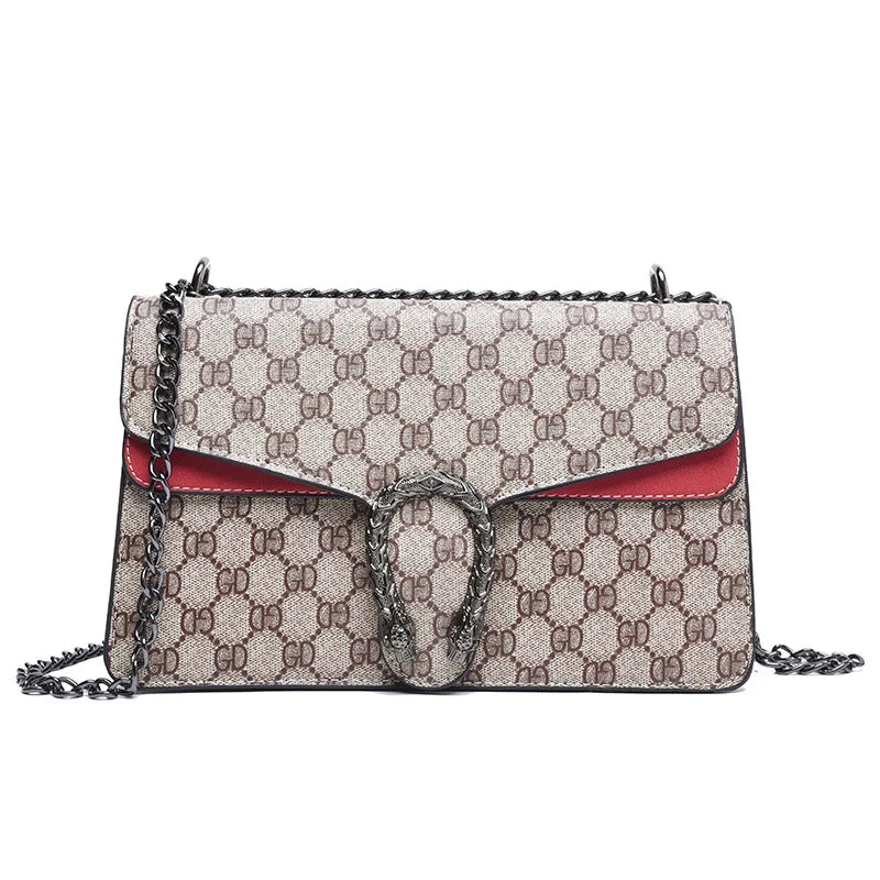 Luxury Bag 2025 New Trendy Fashion Dionysus Bag Retro Print Mini Shoulder Crossbody Chain Women's Bag